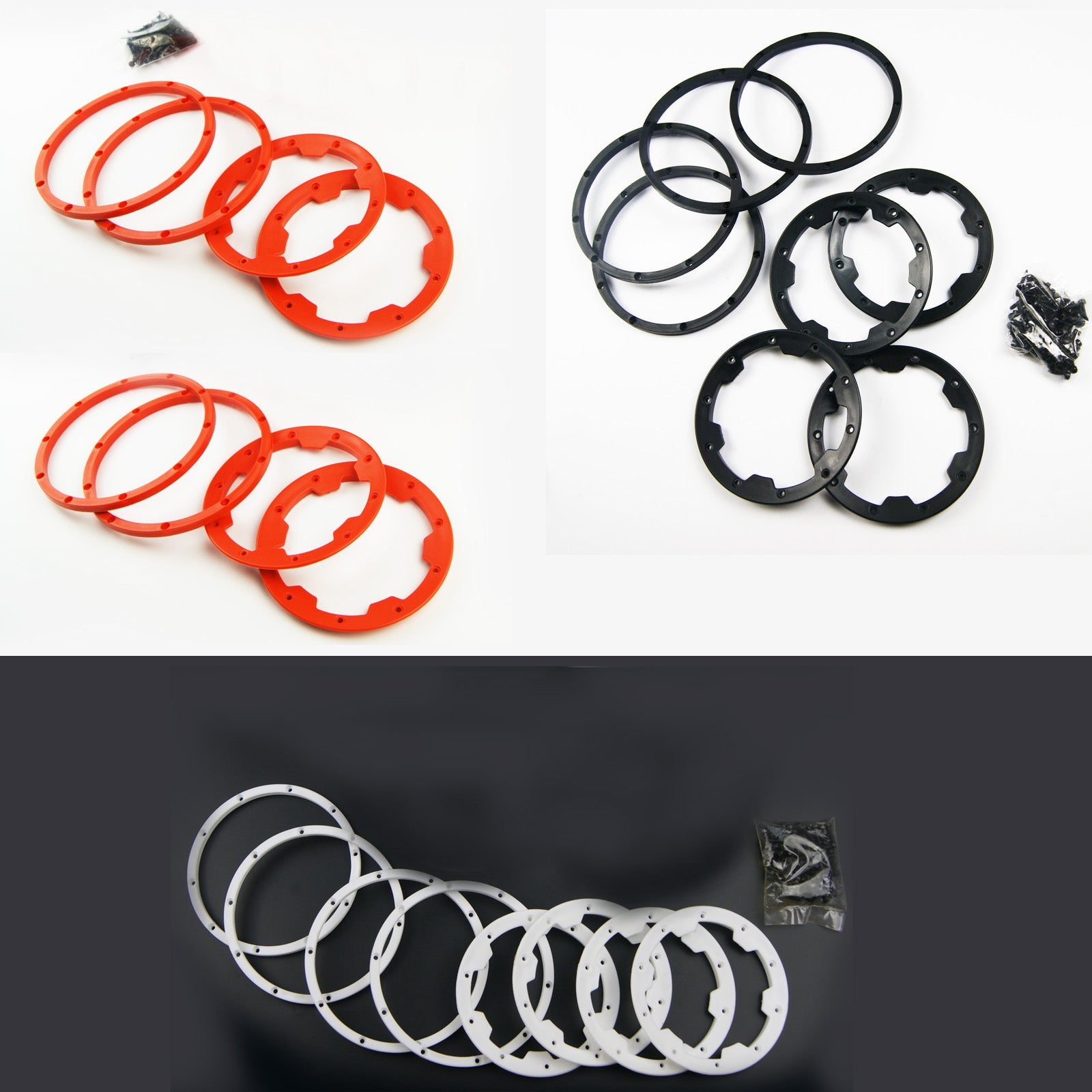 (CN) 8 pcs wheel rim bead lock ring set fit HPI Rovan Baja 5B SS King Motor