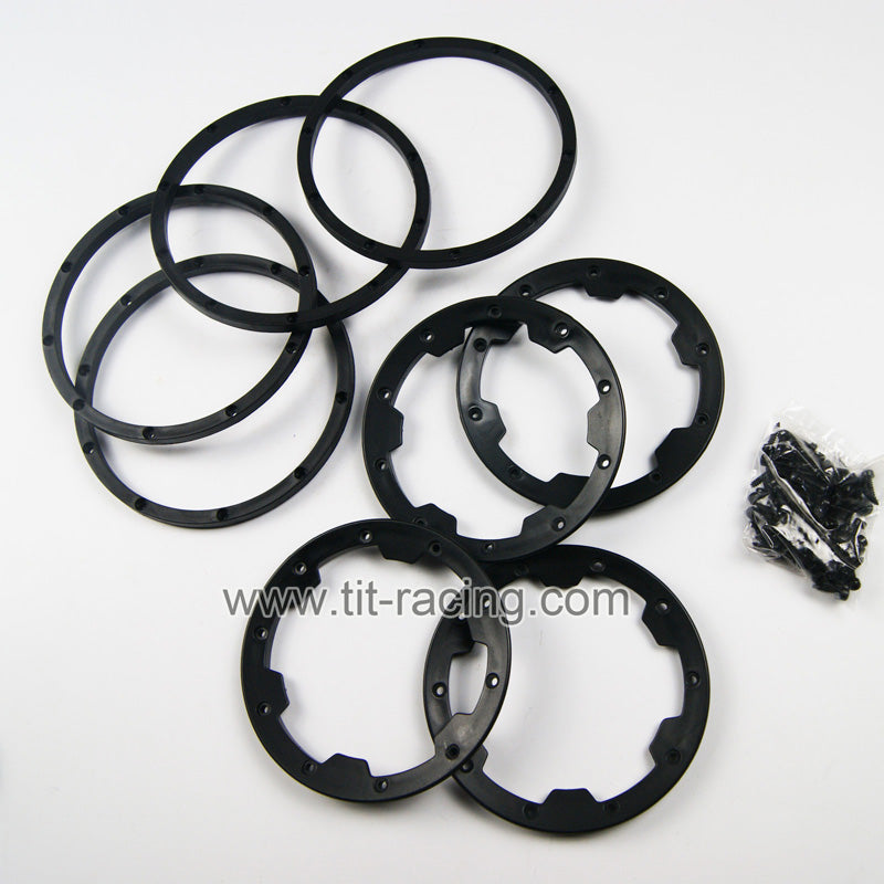 (CN) 8 pcs wheel rim bead lock ring set fit HPI Rovan Baja 5B SS King Motor