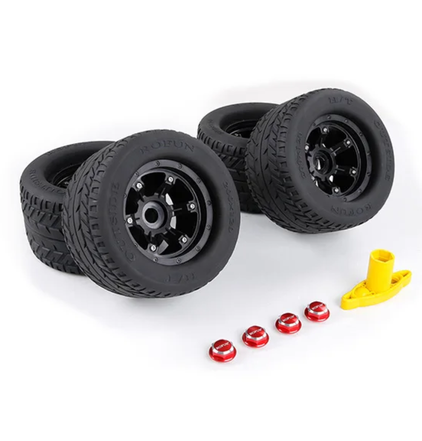 4pcs set 220X120mm on-road Wheel Tires with Alloy Nuts for 1/5 ROVAN XLT Traxxas X-MAXX Truck 1/5