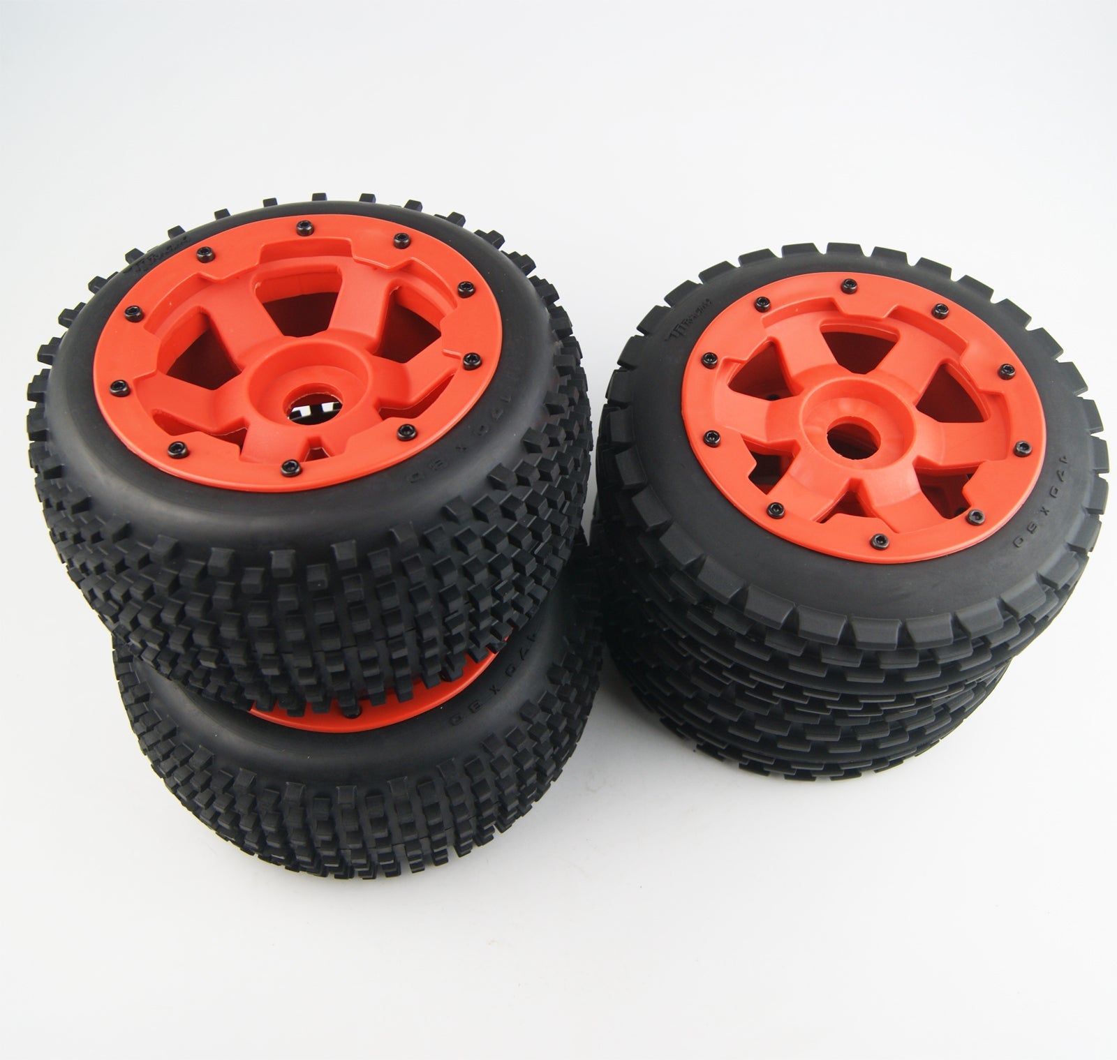 (CN) Front and Rear Dirt Wheel Tyre for Hpi Rovan Km Baja 5b SS