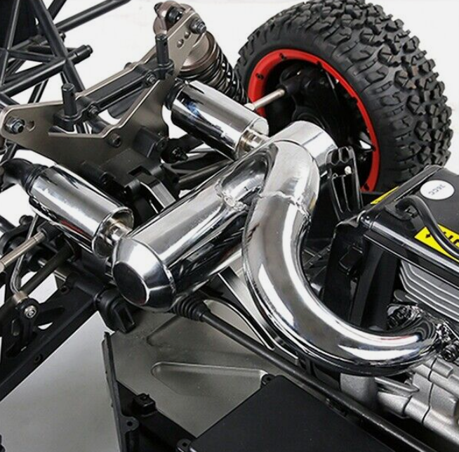 Double Tuned Steel Exhaust Pipe for Rovan LT/ Losi 5ive T / 30°N