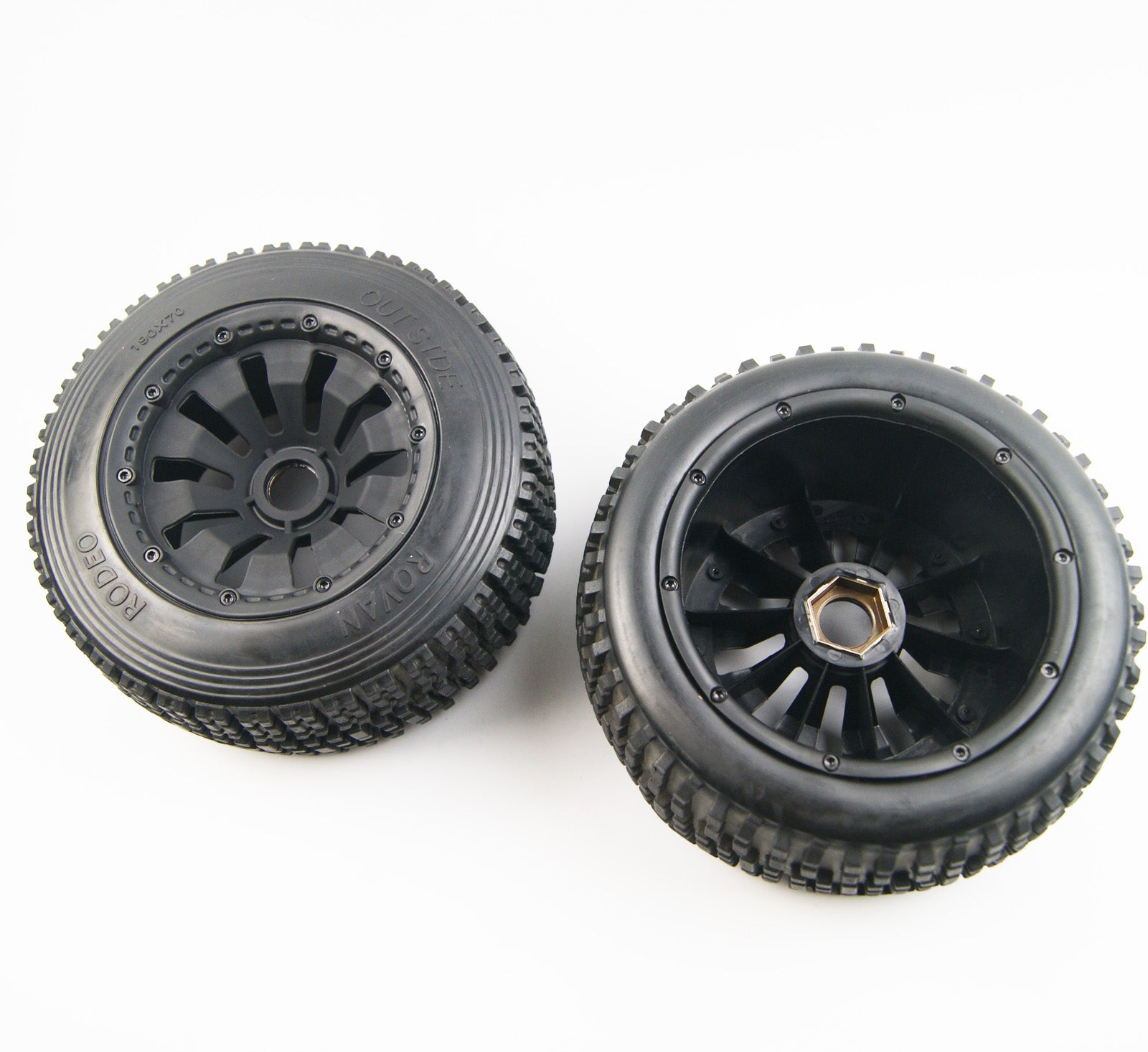 Rovan Rear Tire Wheel Kit for HPI Baja 5SC Kingmotor 190mm X 70mm