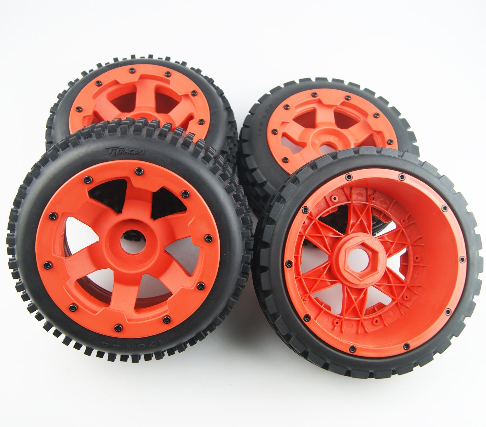 (CN) Front and Rear Dirt Wheel Tyre for Hpi Rovan Km Baja 5b SS