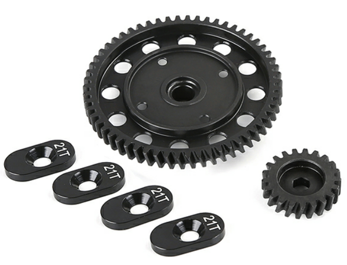 (CN,US) Medium-difference High-speed Helical Gear 58T/21T Kit for LT/ Losi 5ive T / 30°N