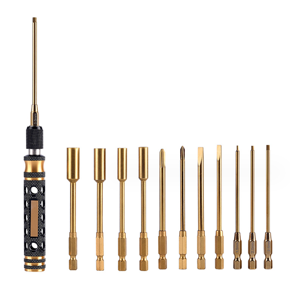 12 in 1 Hex Socket Screwdriver Set Precision RC Tools Kits Sleeve Socket Wrench Pliers Repair for RC Model Drone Helicopter Boat