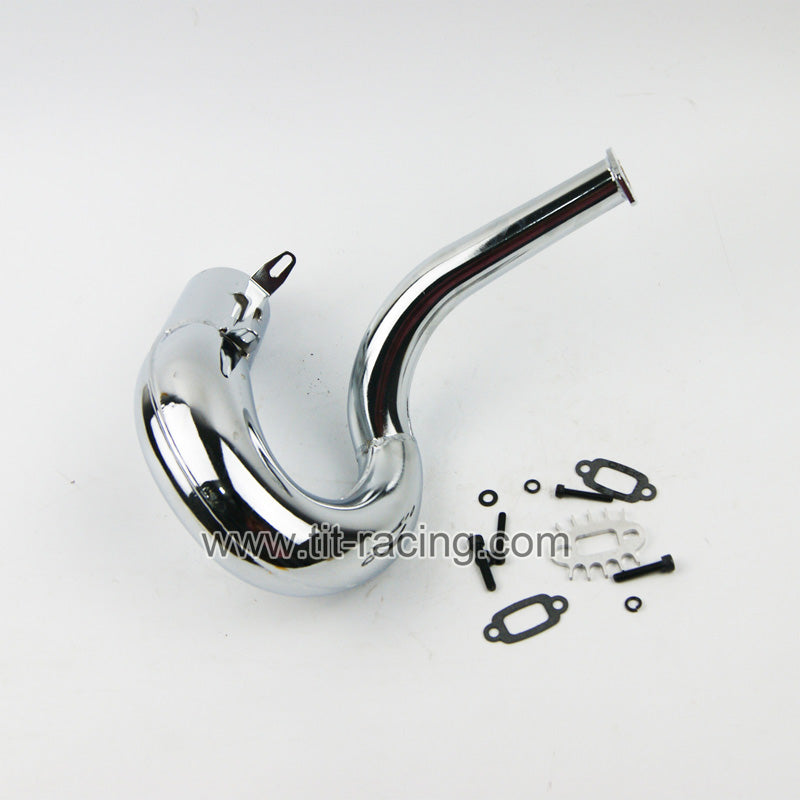 Chrome Steel Tuning Silenced Exhaust Pipe for Rovan Hpi Km Baja 5b 5t