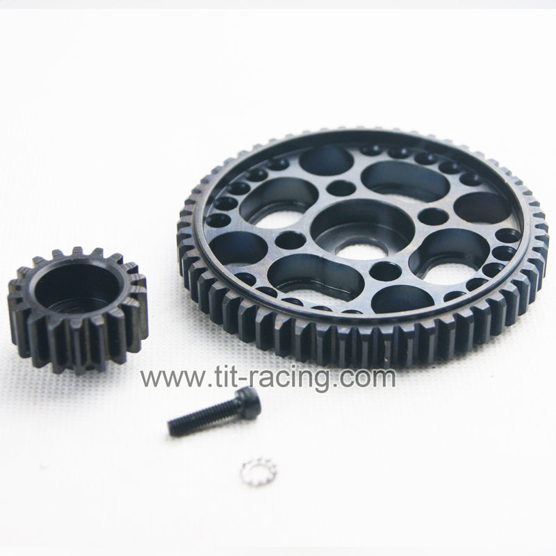 ( CN,US ) Steel 56T spur gear and 18T pinion for hpi rovan km baja 5b 5t 5sc
