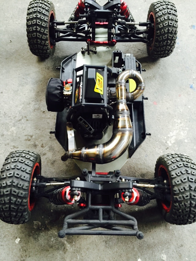 ( CN,US ) Hand made Steel exhaust pipe for Losi DBXL Desert Buggy XL 1.0 2.0