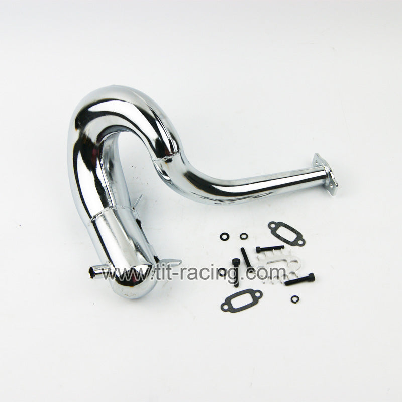 Chrome Steel Tuning Silenced Exhaust Pipe for Rovan Hpi Km Baja 5b 5t