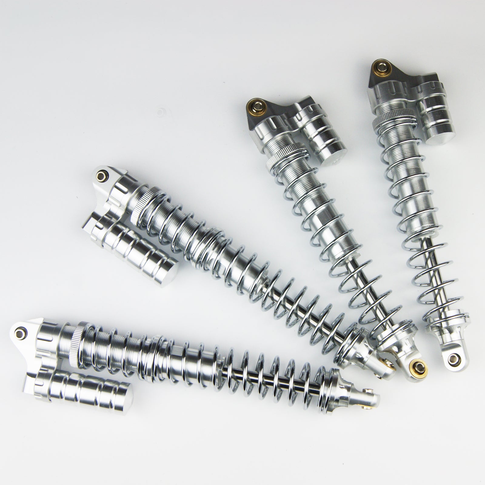 ( CN,US ) Silver Alloy front rear PIGGYBACK shock fits HPI Baja 5b 5T KingMotor 8mm shaft