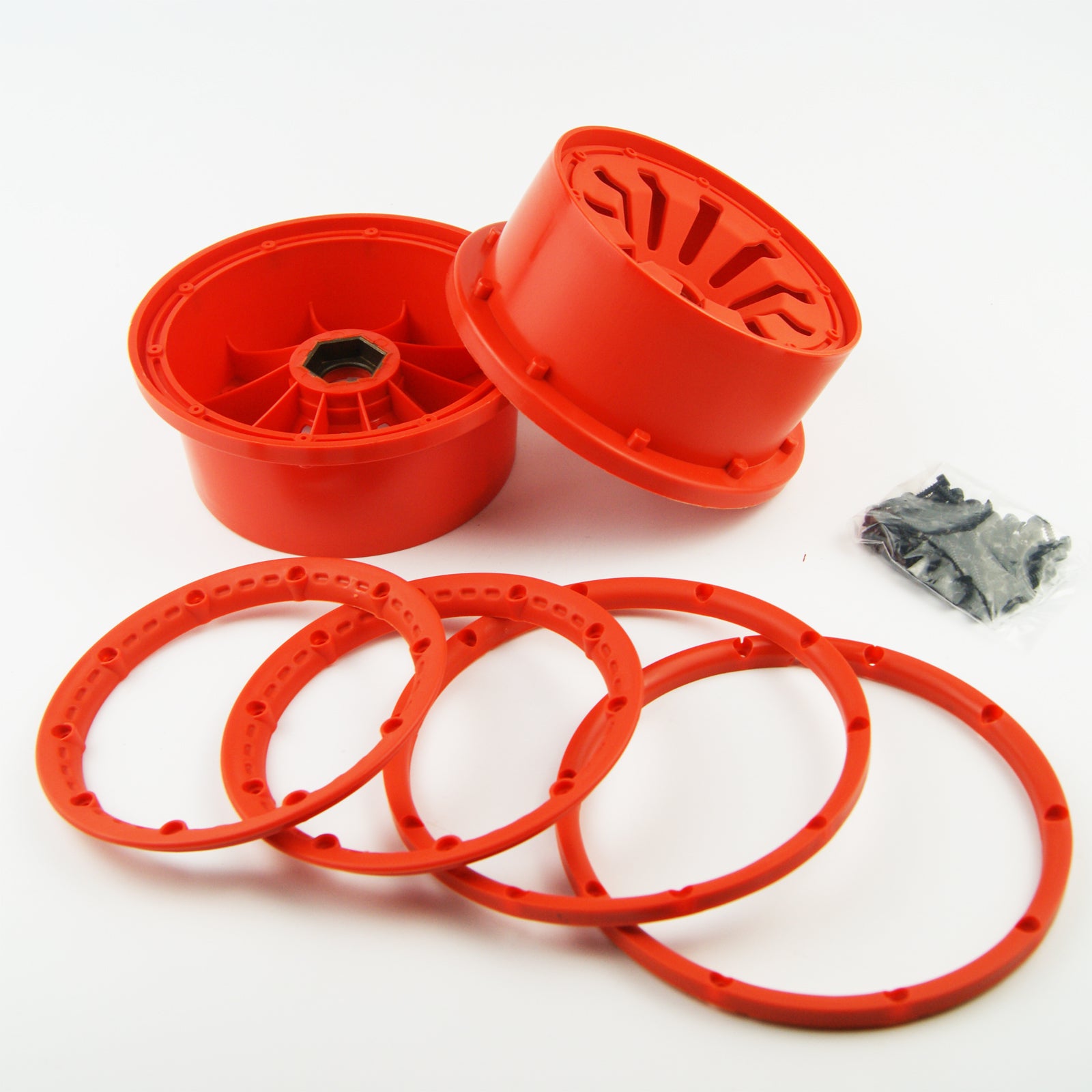 ( CN ) 24mm metal hex orange wheel beadlock rim for hpi rovan km baja 5b ss