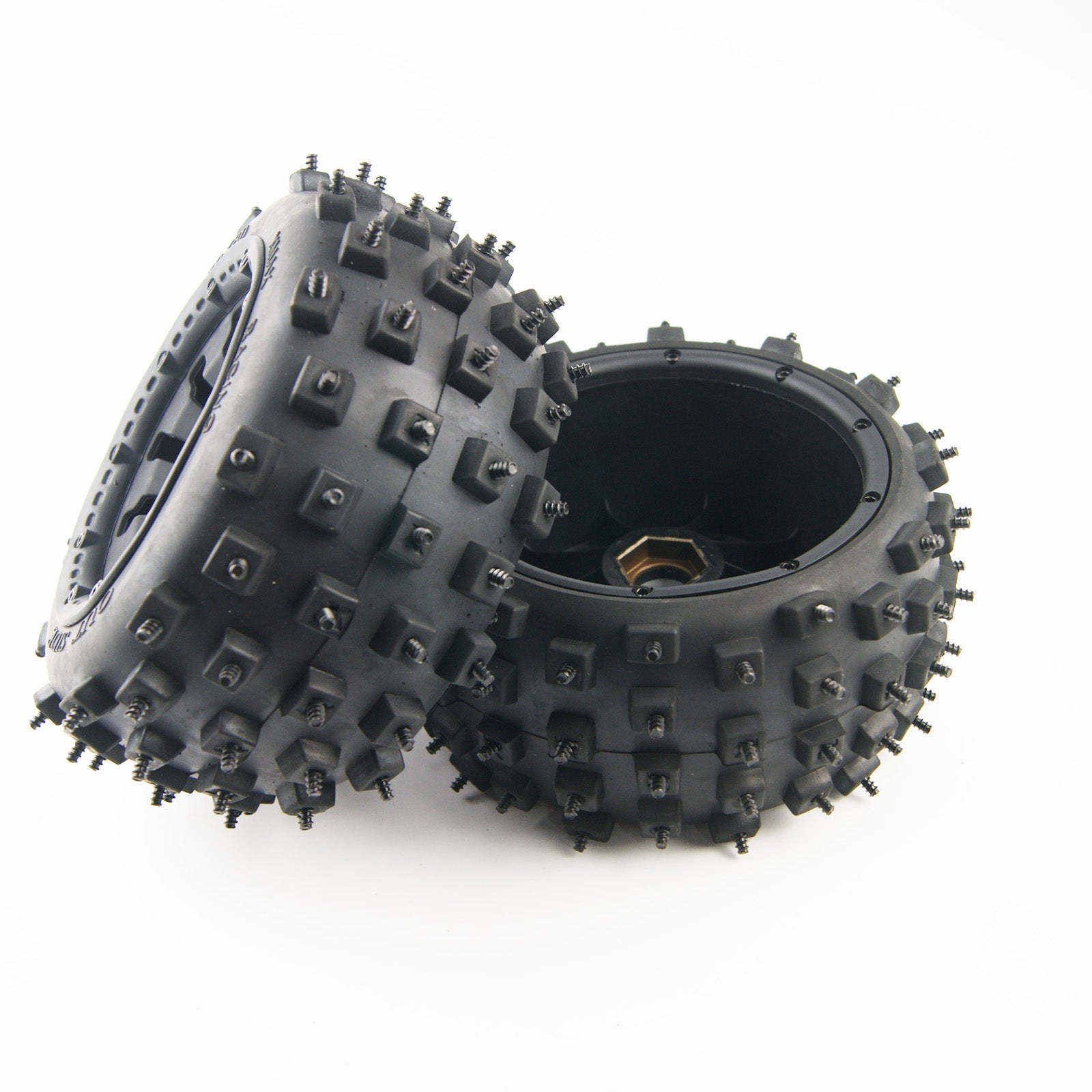 ( CN,US ) Knobby Ice Tires wheels with screws for hpi rovan kingmotor baja 5b Buggy