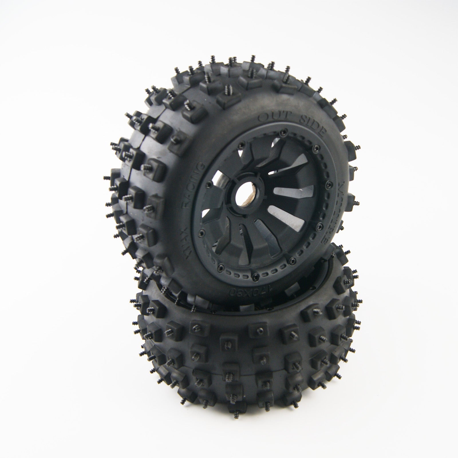 ( CN,US ) Knobby Ice Tires wheels with screws for hpi rovan kingmotor baja 5b Buggy