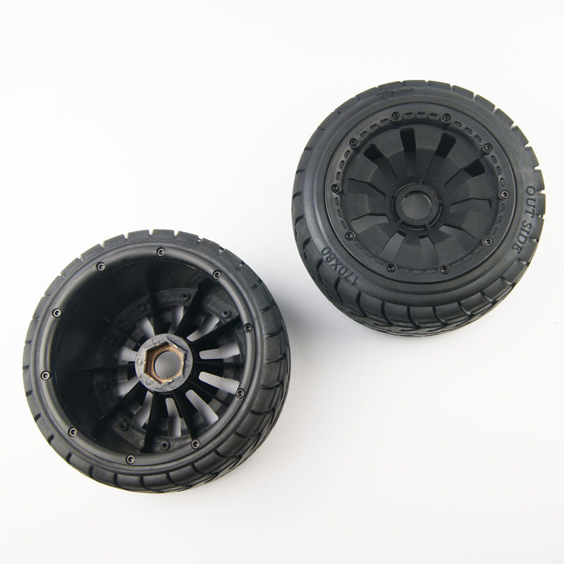 White Front & Rear Wheel Beadlock Rim Set For 1/5 Scale HPI ROVAN KM Baja 5B 5T SS RC Cars
