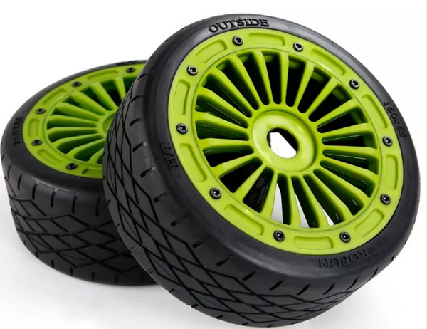 2pcs Set on Road Tire and Nylon Wheel for 1/5 Rofun Rovan F5 MCD RR5