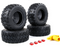 4pcs set 220X90mm Wheel Tires with Alloy Nuts for 1/5 ROVAN XLT Traxxas X-MAXX Truck 1/5