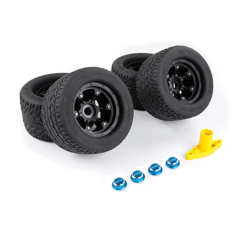 4pcs set 220X120mm on-road Wheel Tires with Alloy Nuts for 1/5 ROVAN XLT Traxxas X-MAXX Truck 1/5
