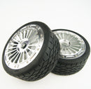 2PCS of Tires with Alloy Wheels for 1/5 Rofun Rovan F5 MCD RR5