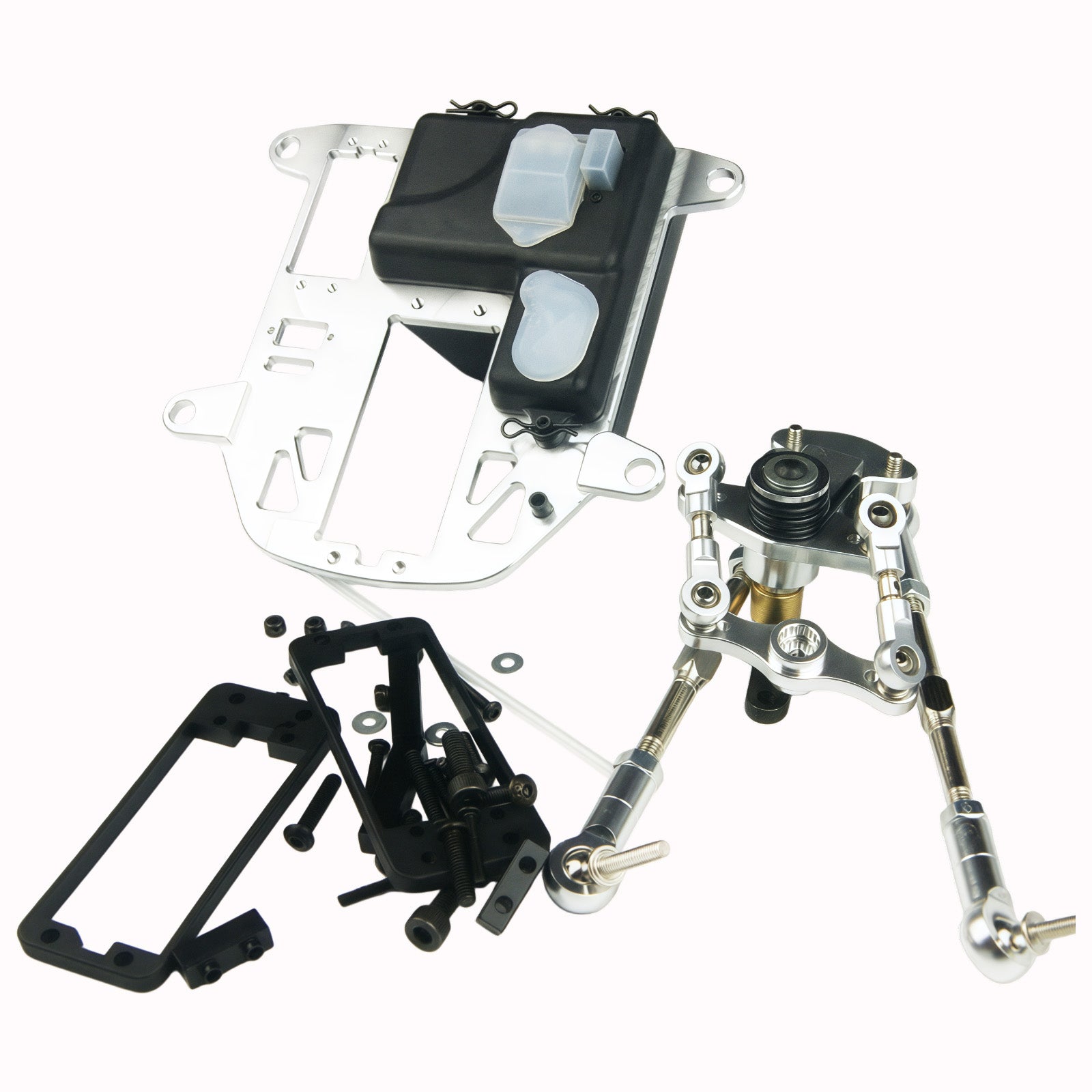 (CN, US ) CNC alloy Symmetric turn steering radio battery box for HPI rovan KM baja 5b 5t SS