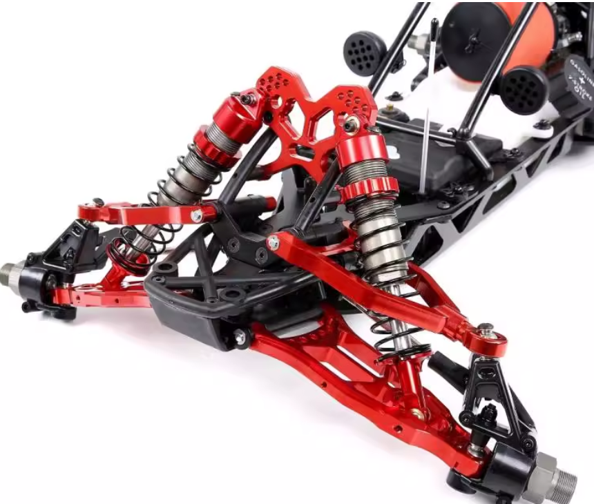 CNC Front & Rear Suspension Kit Arm Set With Extended Shock Tower Brace Driveshaft and Upper Ball End Fit HPI Baja 5T 5B 5SC