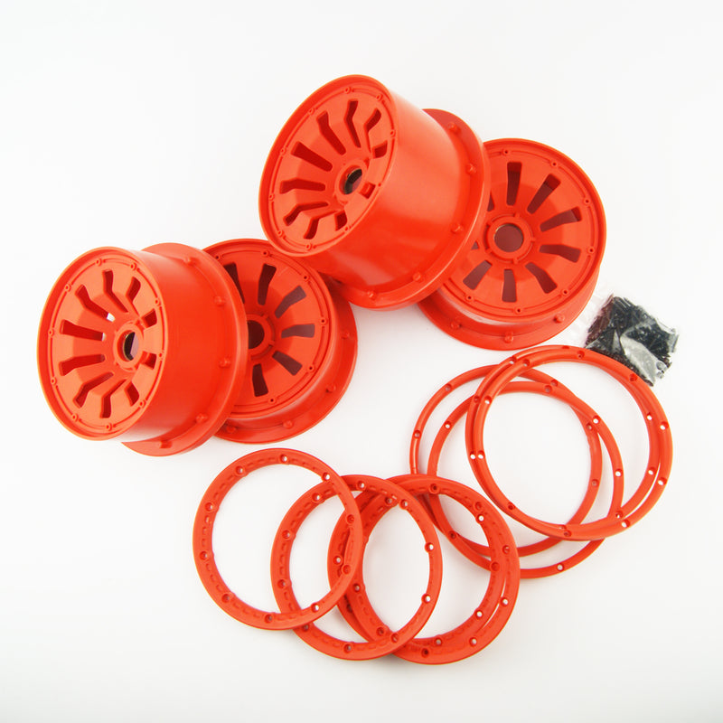 ( CN ) 24mm  metal hex orange wheel beadlock rim for hpi rovan km baja 5b ss