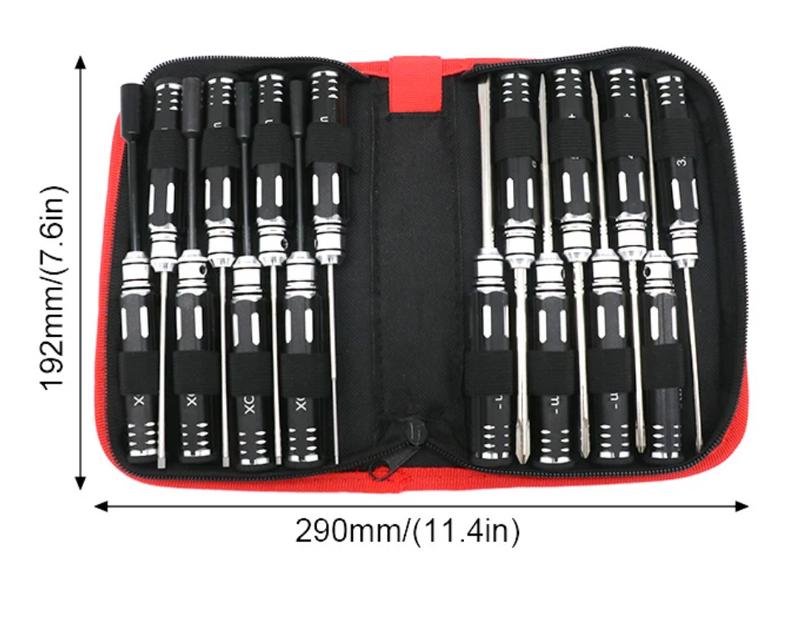 16pcs Hex Screw Driver Screwdriver Set Hexagon Tool Kit For Drone Heli Airplanes Cars Boat RC Parts