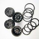Black aluminium alloy wheel rims kit for baja 5b