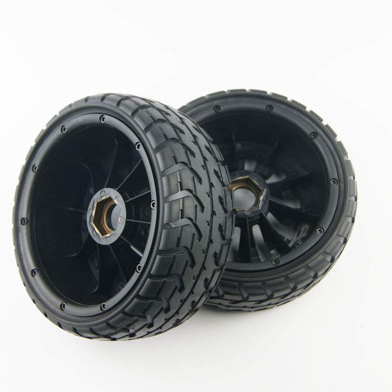 (CN) Front rear on road wheel tires wiht 24mm metal hex fit hpi rovan km baja 5b ss