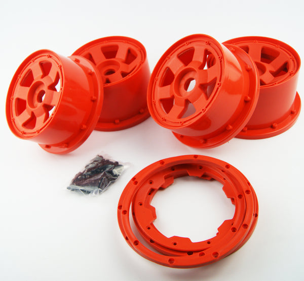 ( CN ) Orange wheel beadlock rim for hpi rovan km baja 5b ss
